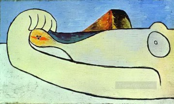 nude naked body Painting - Nude on a Beach 2 1929 Pablo Picasso